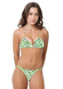 Loco Boutique Chevron Stripes Side Ties Bikini Bottom - Lime / XS
