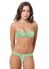 TOP DE BIKINI DE RAYAS CHEVRON - Lime / S