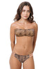 Loco Boutique Cobra Strap Side Swim Bottom - Brown / S