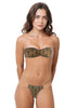 Loco Boutique Cobra Bandeau Bikini Top - Brown / XS