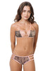 Loco Boutique Cobra 3 Strap Swim Bottom - Brown / XS