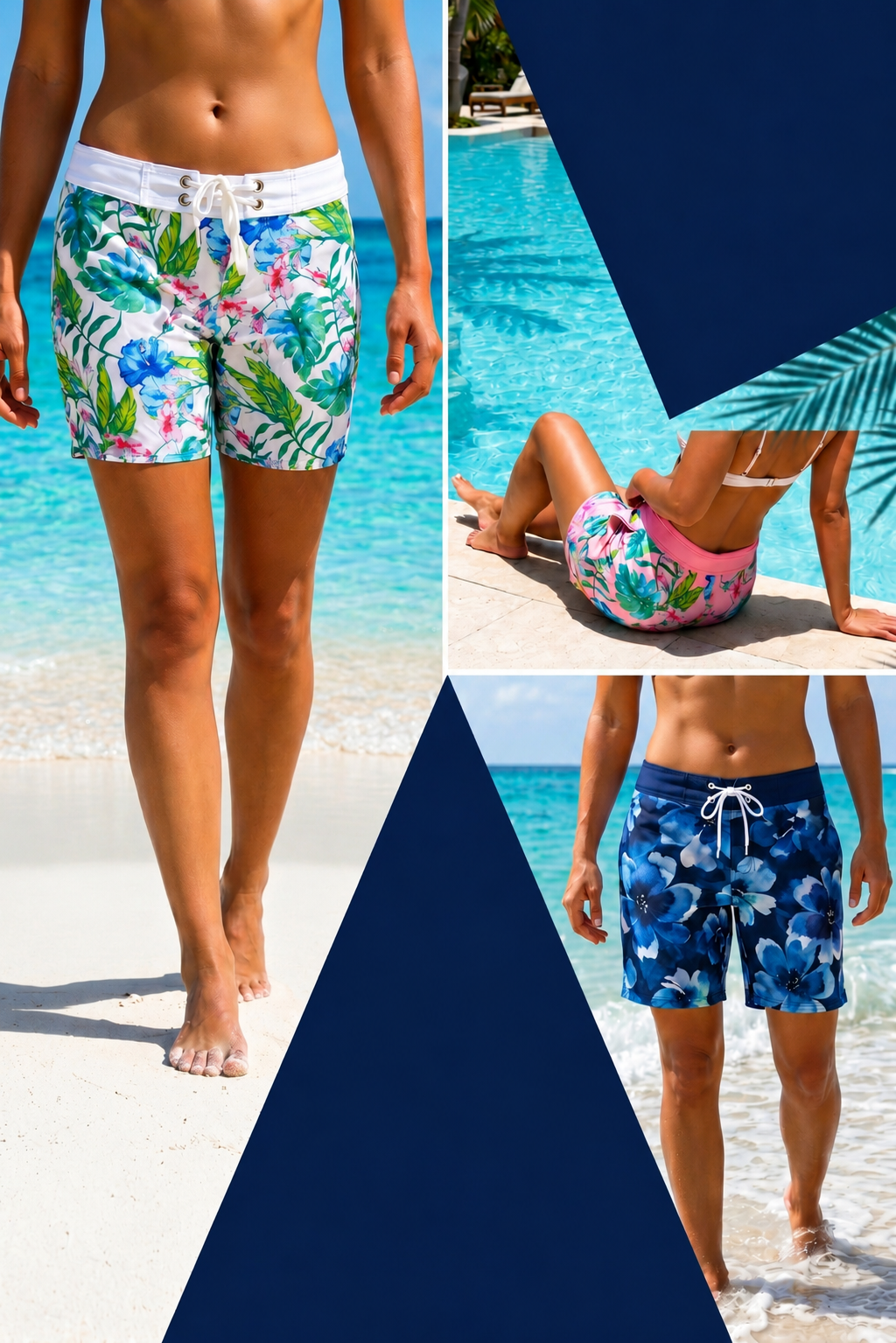 Loco Boutique Water Color Mid-Thigh Length Boardshort