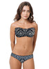 Loco Boutique Damask Scrunch Front Bandeau - Black / XS