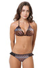 Loco Boutique Egyptian Ruffle Sliding Triangle - Brown / XS