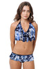Loco Boutique Flower Garden Skirted Bottom - NAVY / XS