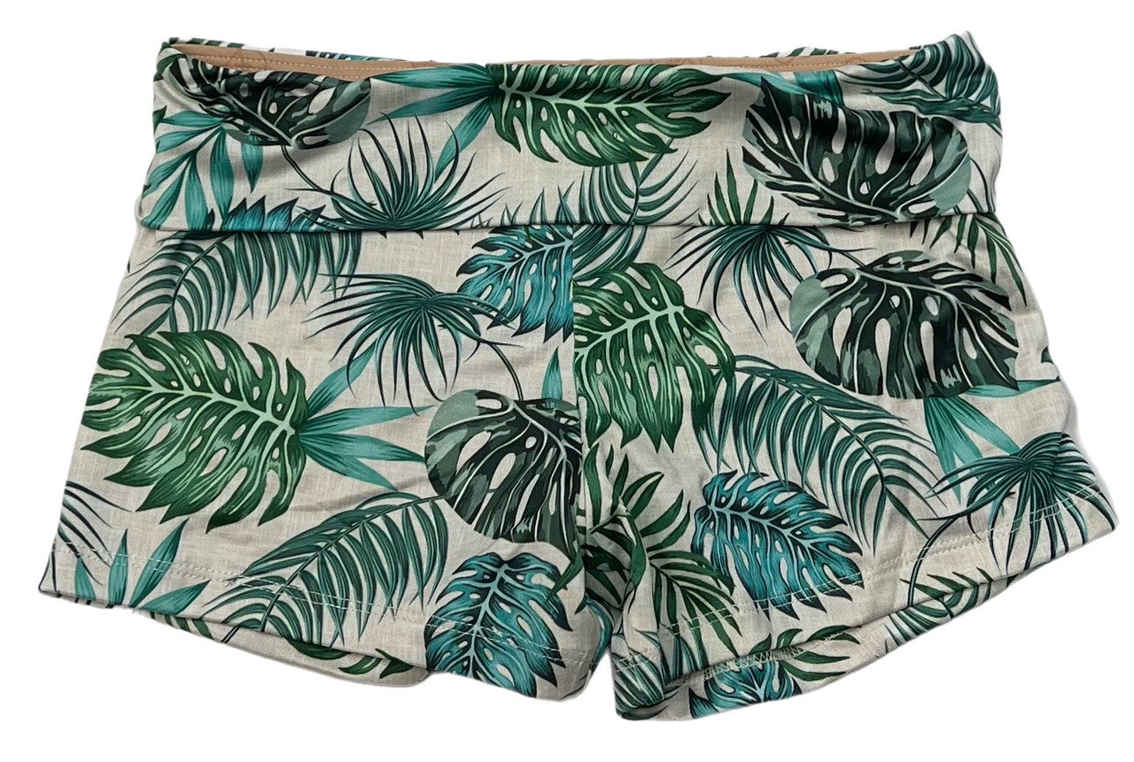 Palm Leaves Roll Band Swim Shorts - Loco Boutique