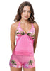 Loco Boutique Isle Roll Band Bikini Bottom - Pink / XS