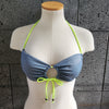 Loco Boutique Electronica Keyhole Front Bandeau - GRAY / S