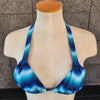 Loco Boutique Bohemian Tie Dye Triangle Bikini Top - Blue / XSmall
