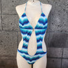 Loco Boutique Tie Die Monokini - Blue / M