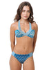 Loco Boutique Loco Zig Zag Bandeau Bikini Top - Turquoise / S