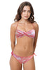 Loco Boutique Wave Garden Twisted Bandeau - Coral / S