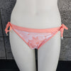 Loco Boutique Hibiscus Line Reversible Banded Waist Bikini Bottom - SALMON / S