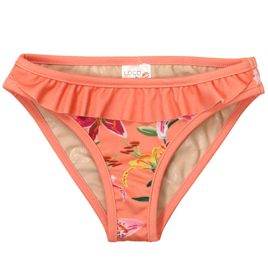 Tropical Orchid Kid's Flounce Front Bottom - Loco Boutique