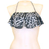 Loco Boutique Coral 2.0 Long Flounce Bandeau Bikini Top - DARK-GRAY / S