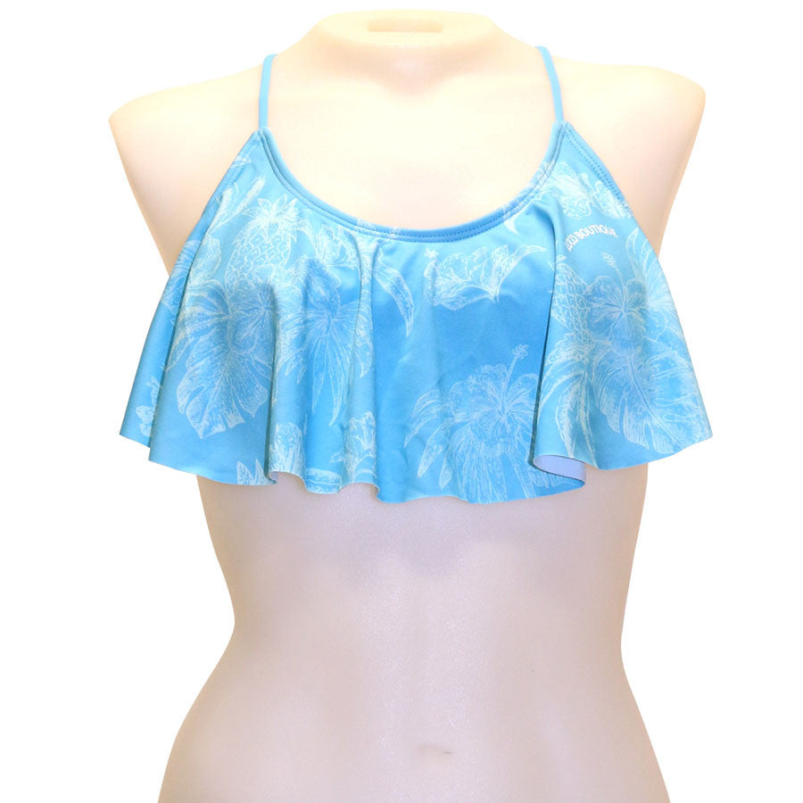 Loco Boutique Lagoon Flounce Crop Top