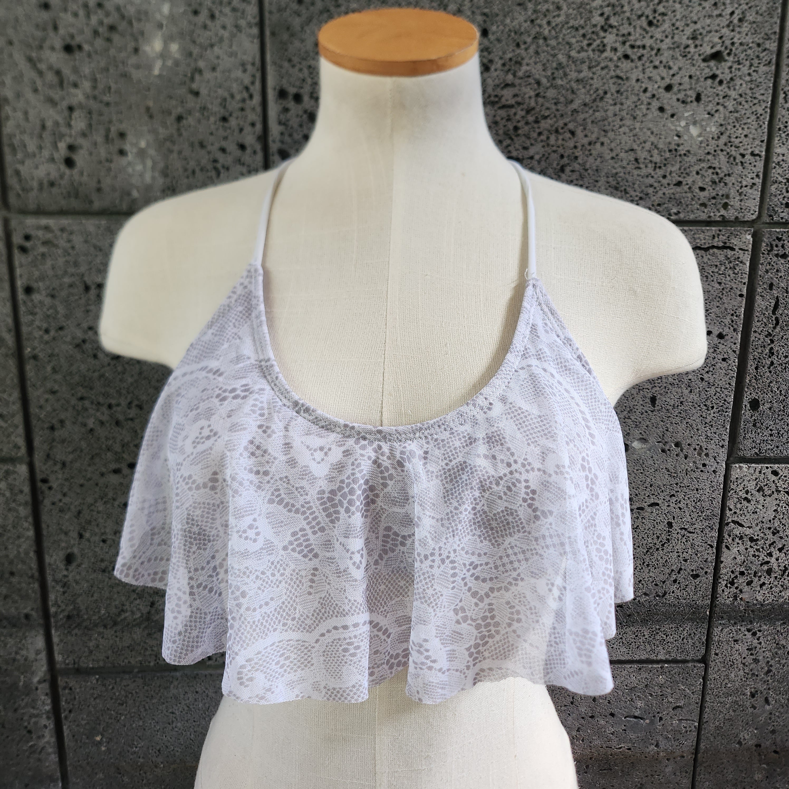 Loco Boutique Pure Lace Flounce Crop Top