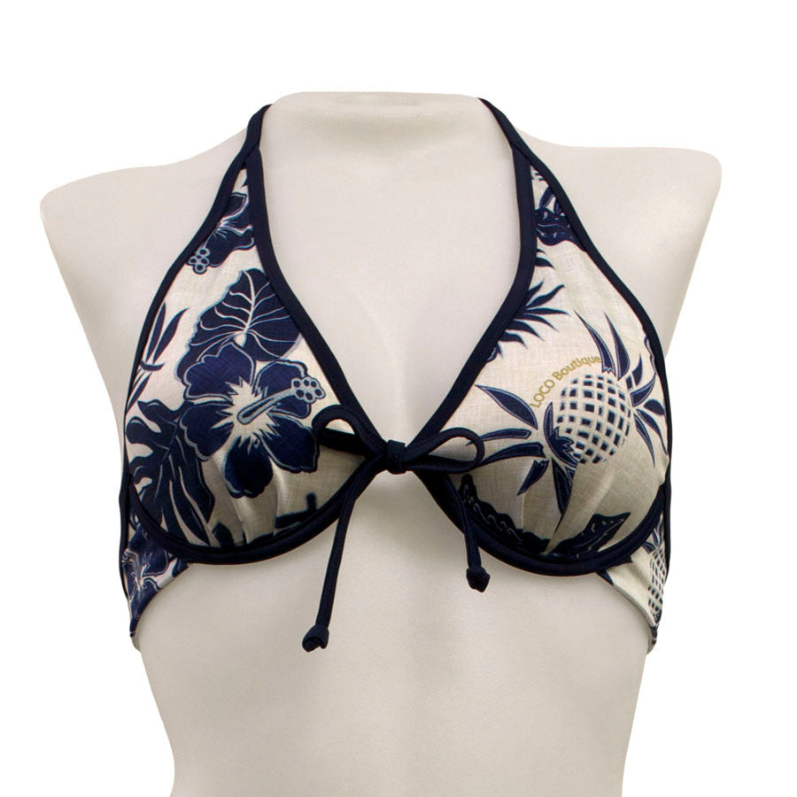 Loco Boutique Thicket Linen Stripe Reversible Underwire