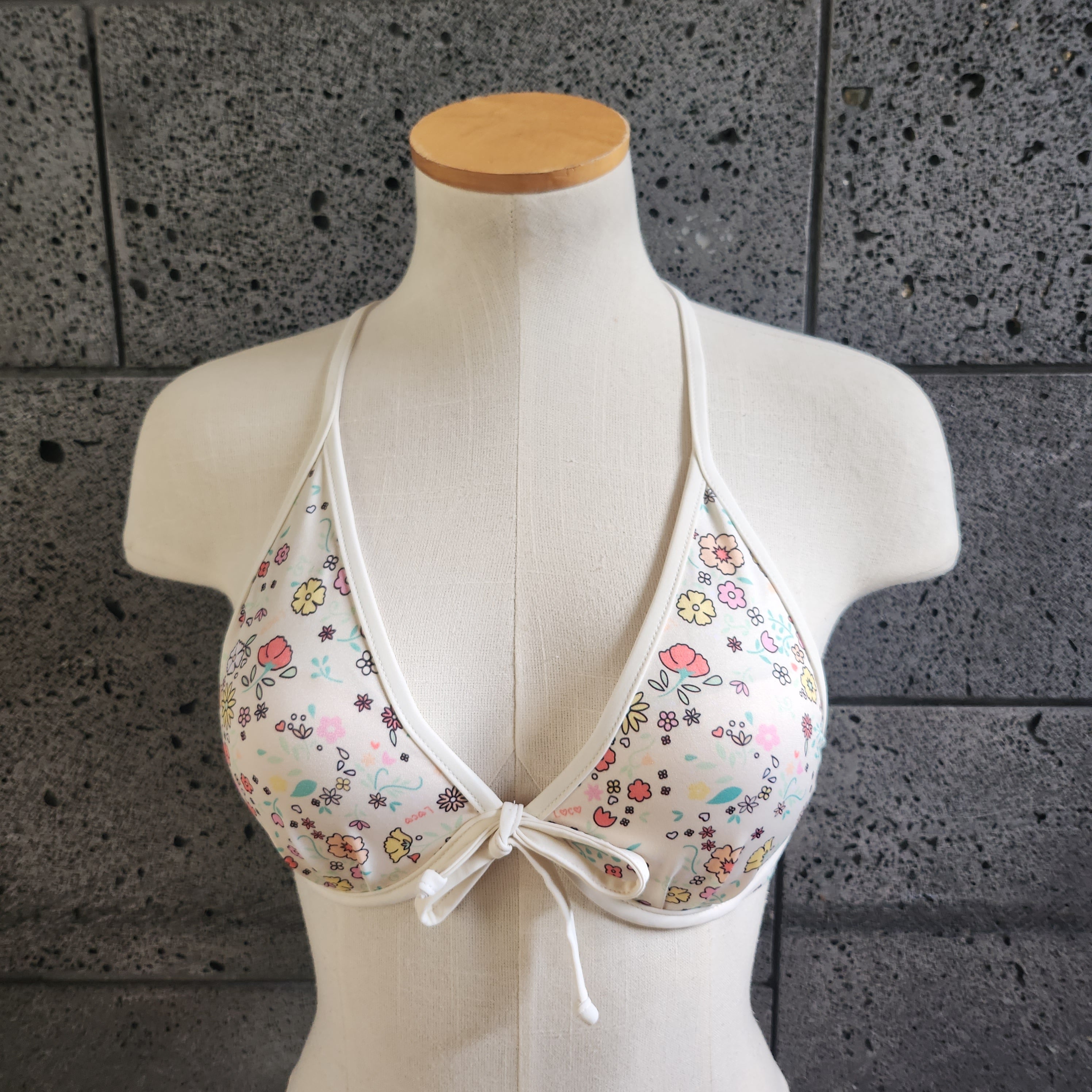 Loco Boutique Little Blossoms Underwire Tie Back Bikini Top