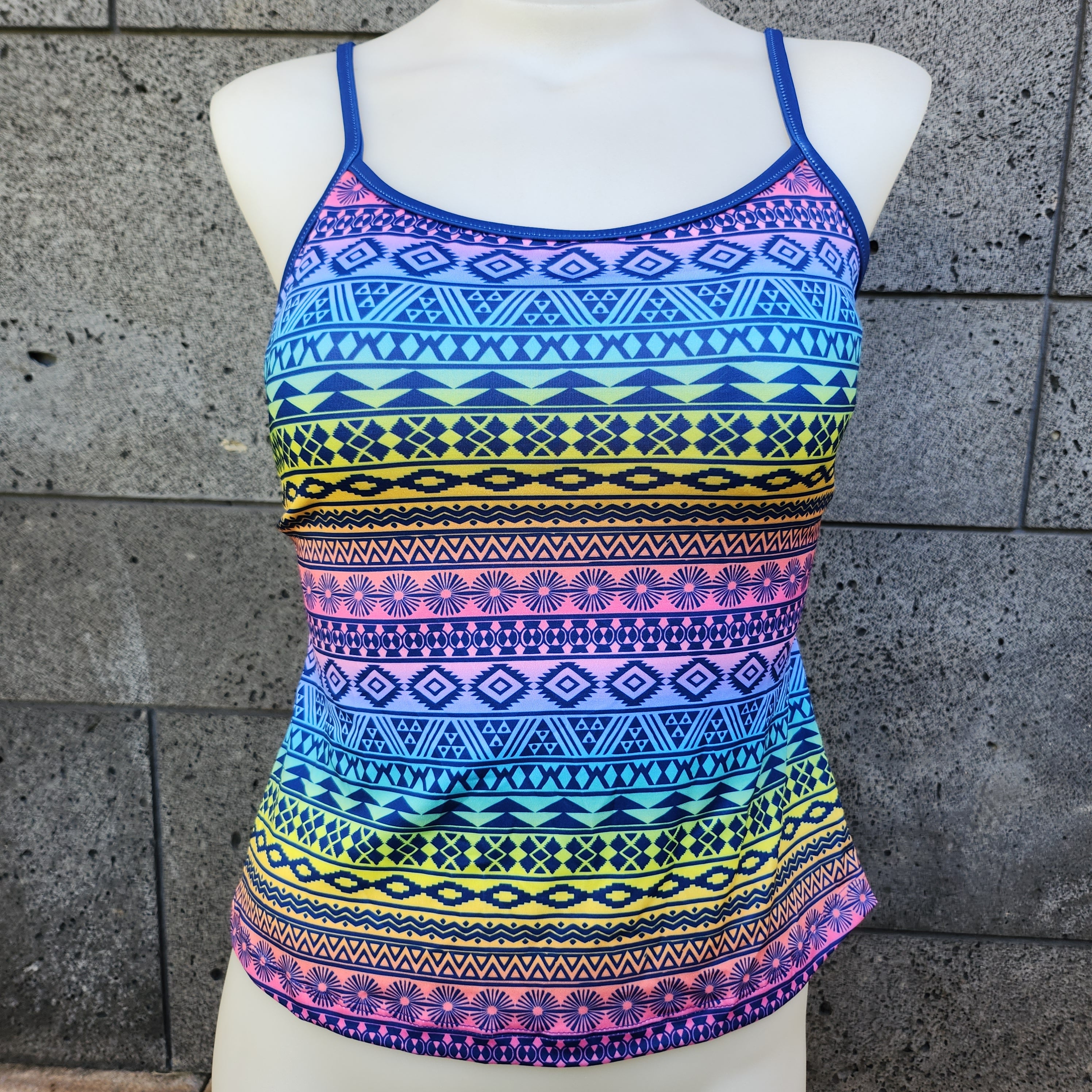Loco Boutique Rainbow Pattern Cami Tankini
