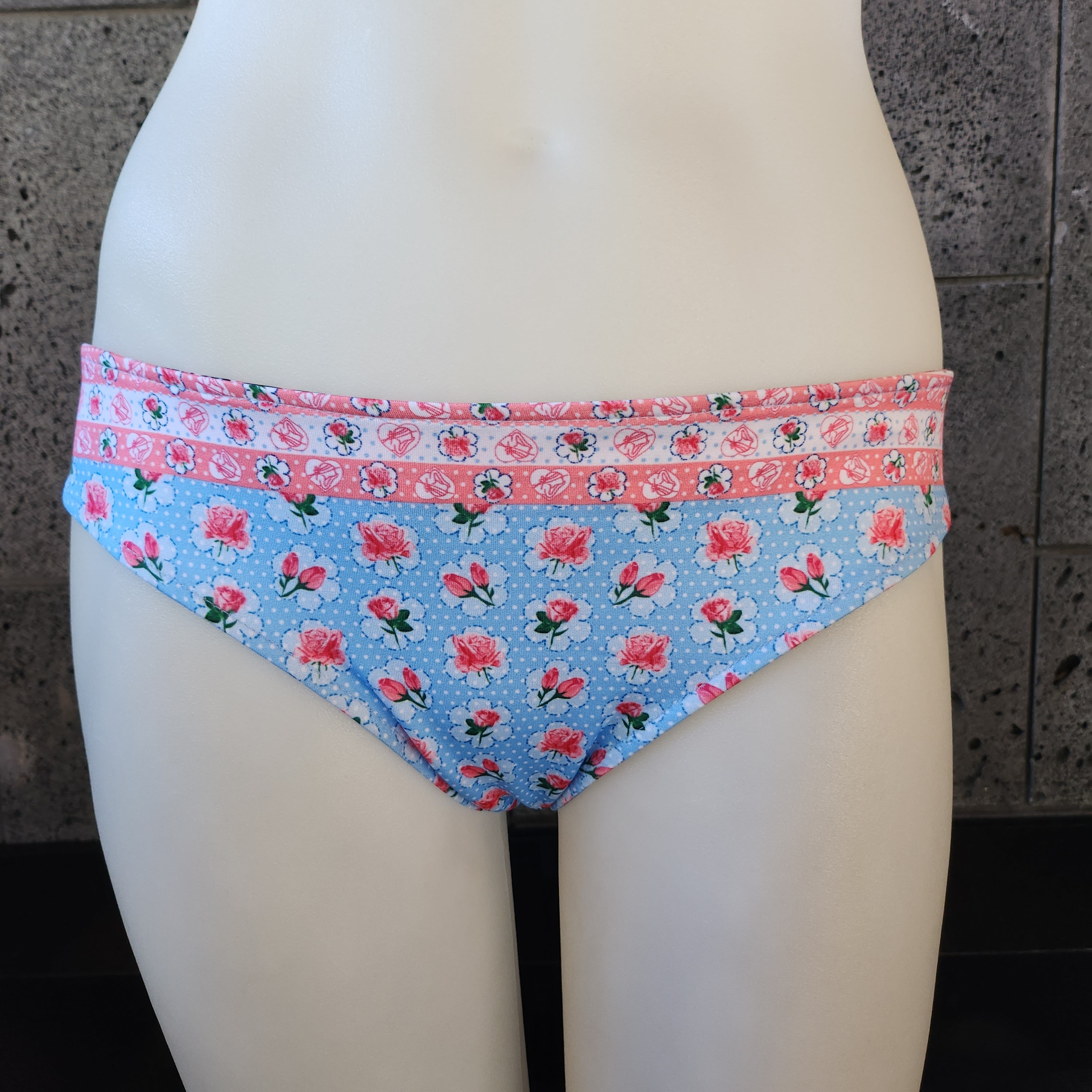 Loco Boutique Roses Reversible Bikini Bottom