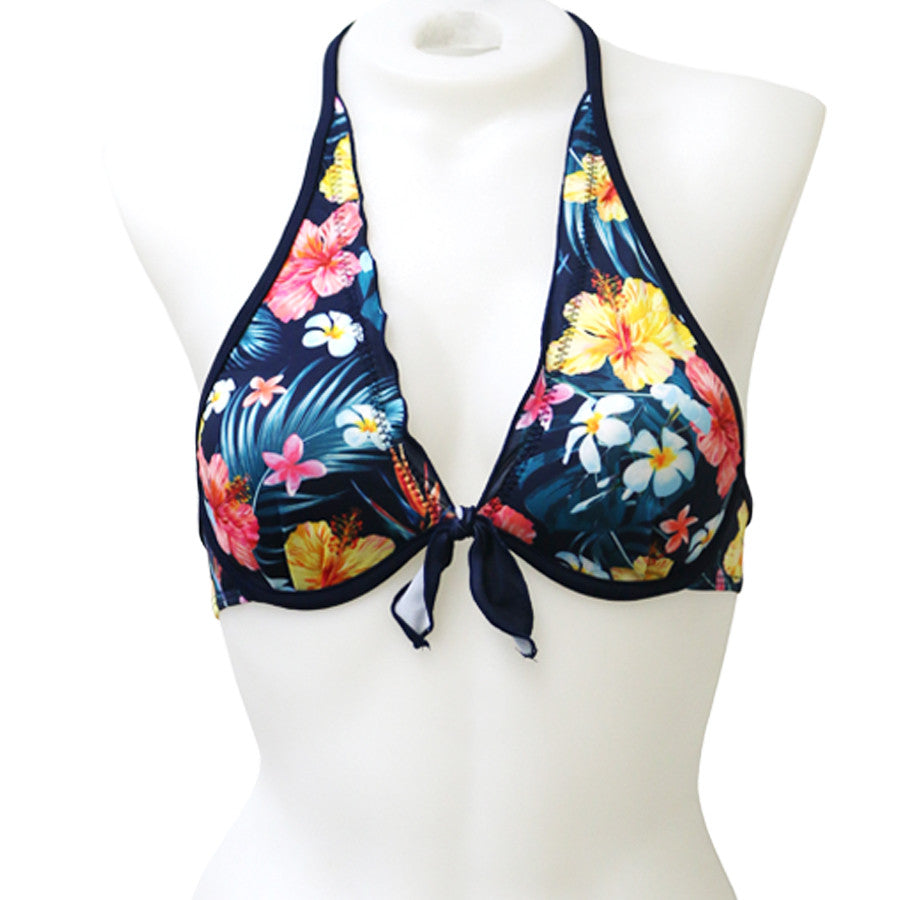 Loco Boutique Hawaiian Flower Ruffle Underwire