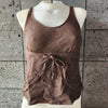 Loco Boutique Linen Tank Top - BROWN / XS