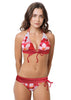 Loco Boutique Sarah Keyhole Front Banded Chest - Red / S