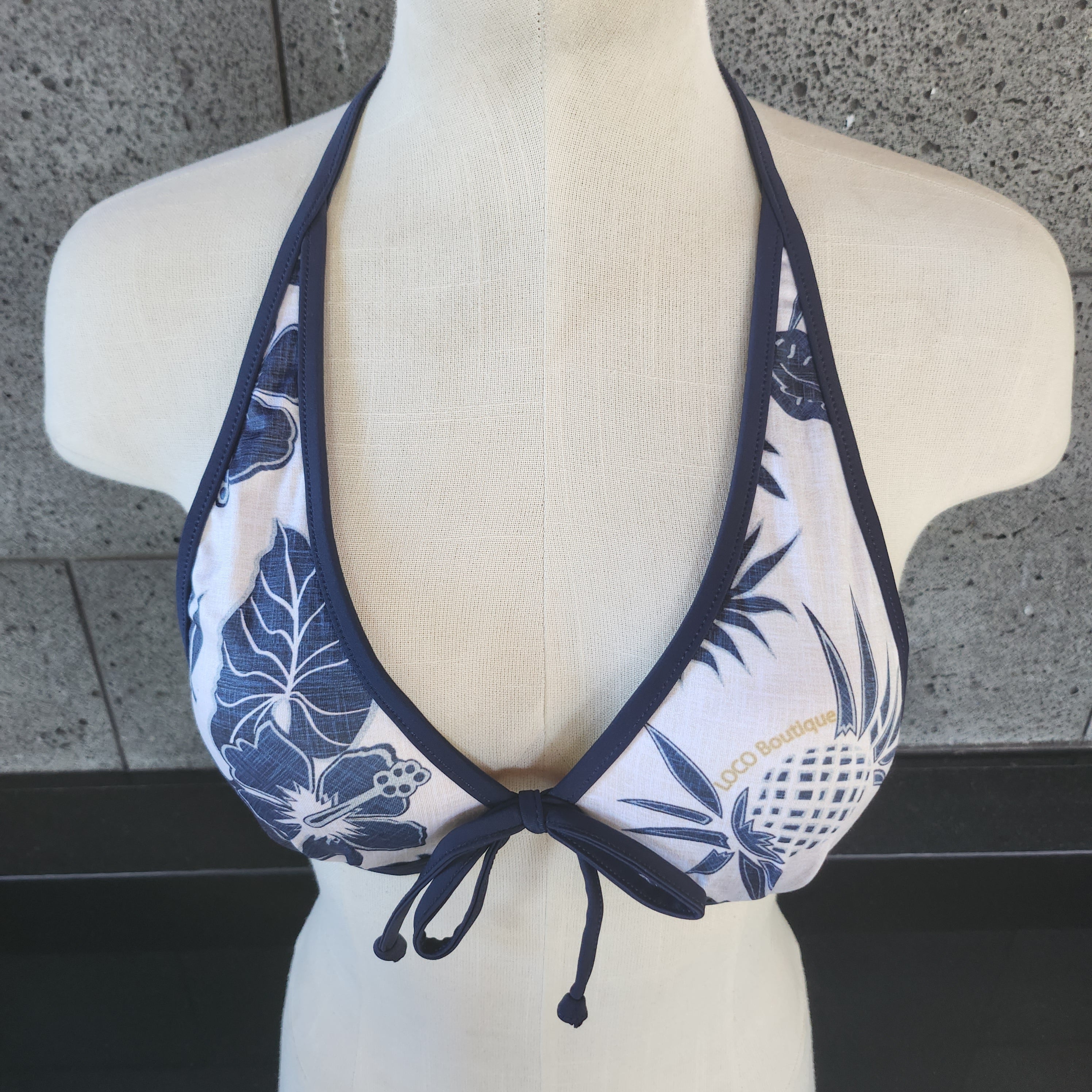 Loco Boutique Thicket Linen Stripe Reversible Underwire