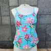 Loco Boutique Tropical Orchid Cami Tankini - MINT / M