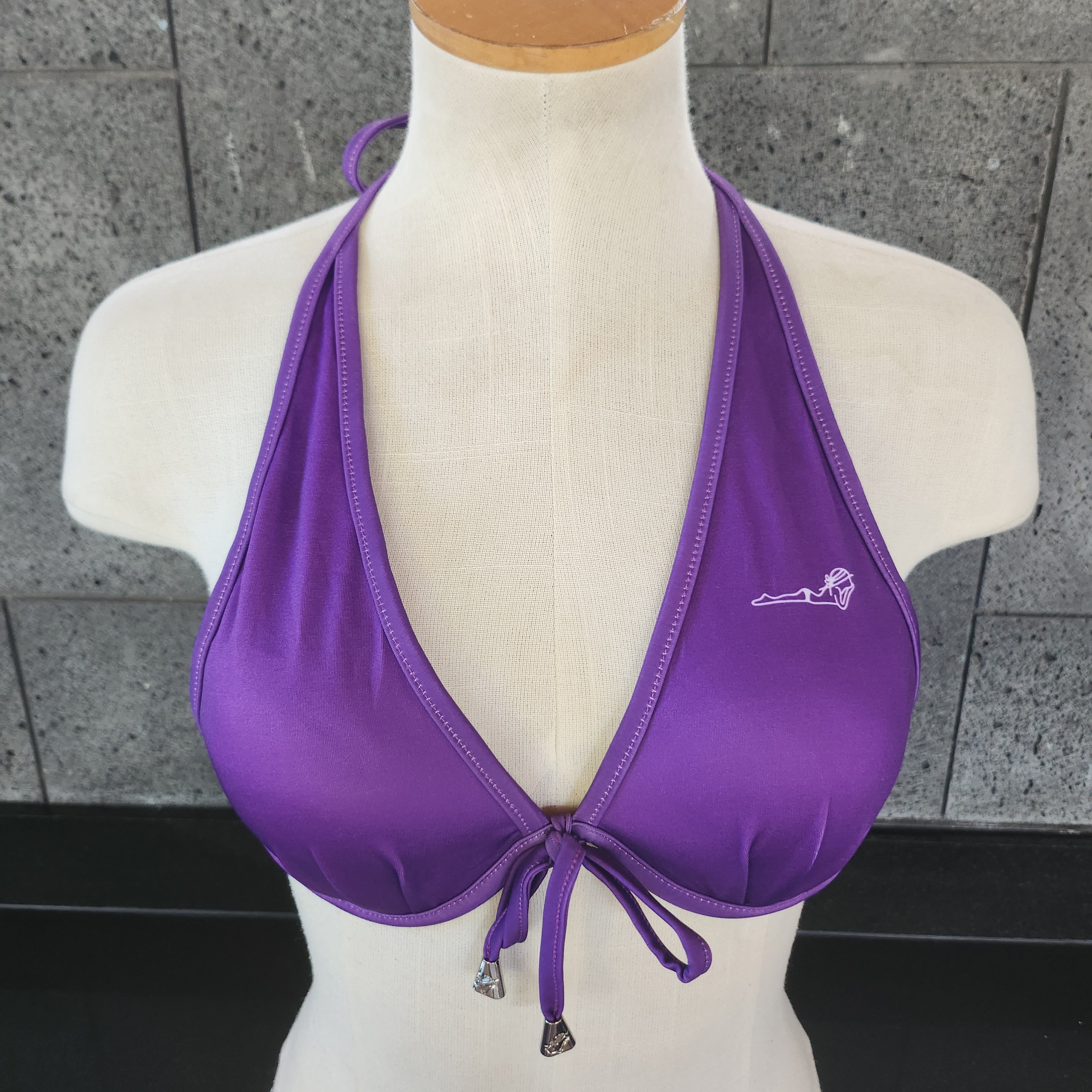 Loco Boutique Solid Logo Tie Back Underwire