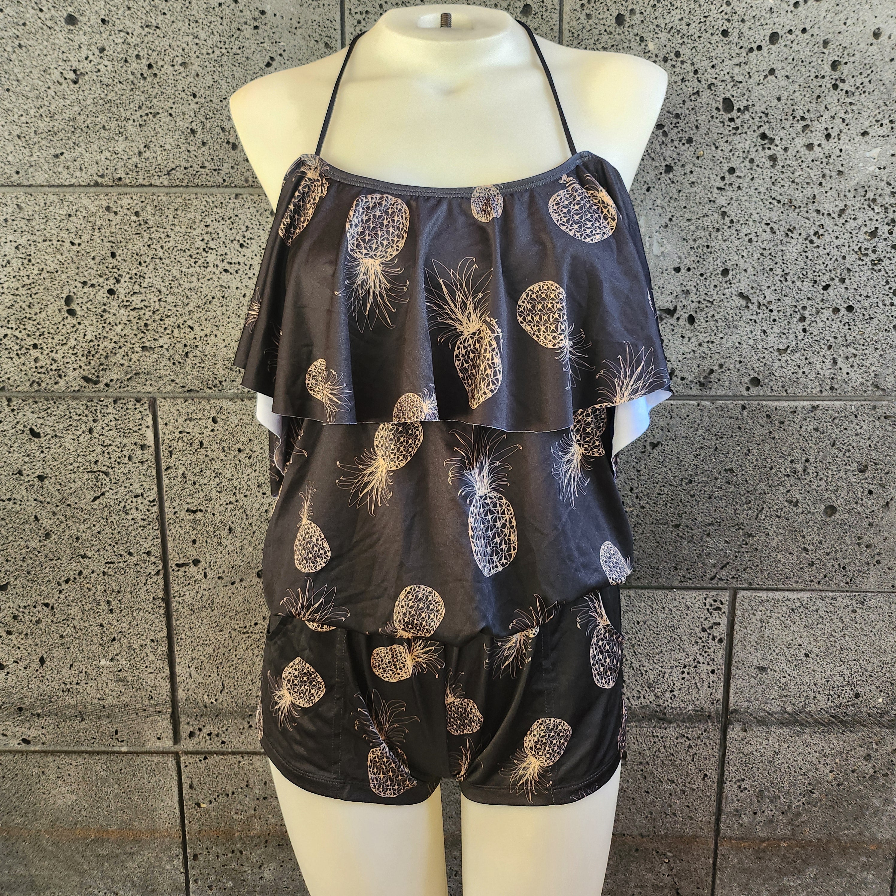 Loco Pineapples Off Shoulder Romper