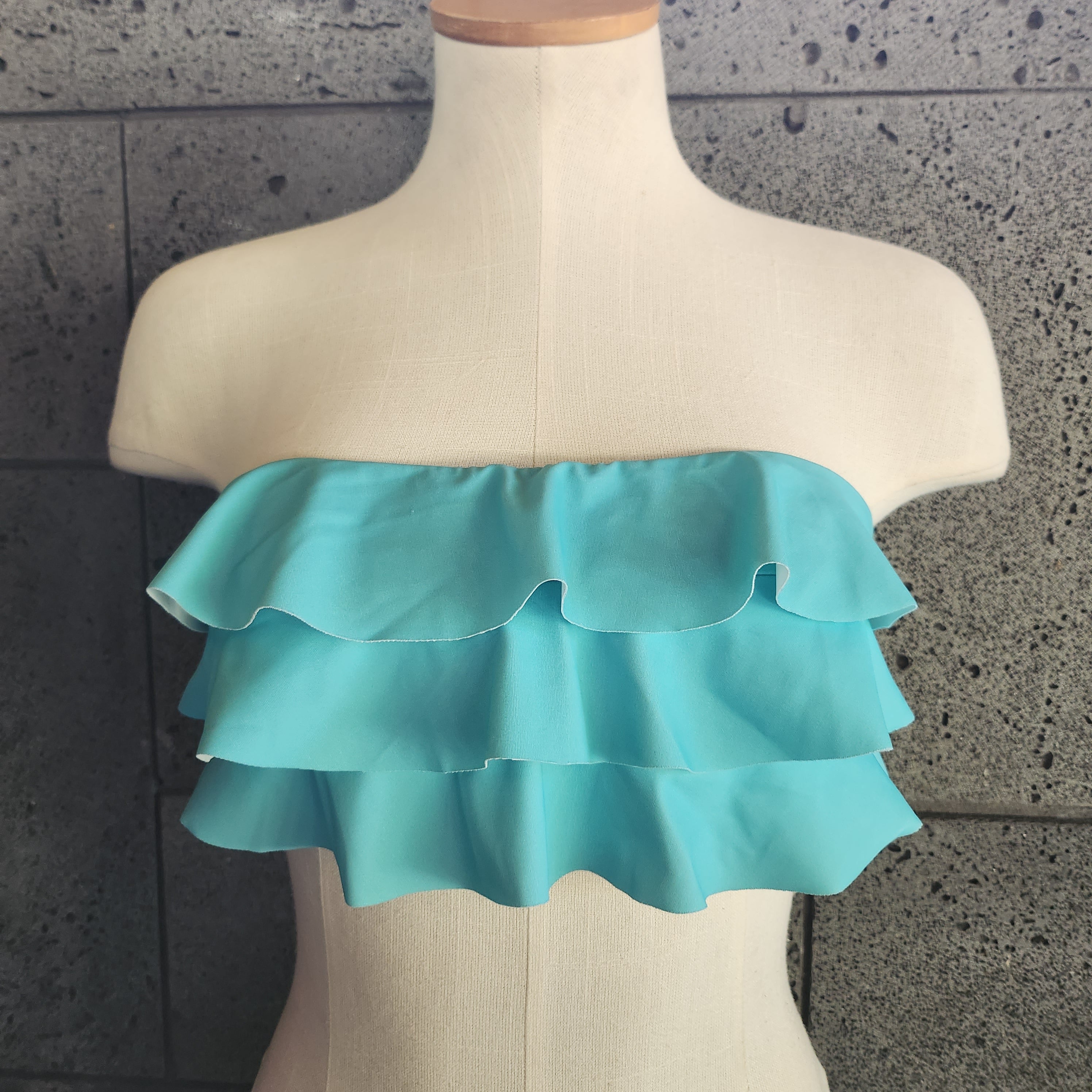 Blank 3-Tier Flounce Bandeau Top