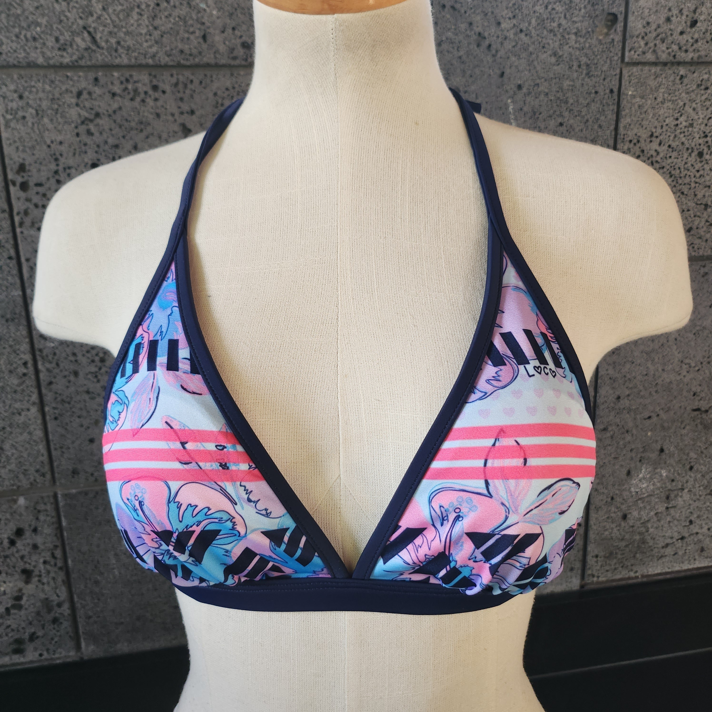 Loco Boutique Watercolor Hibis Reversible Banded Chest