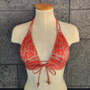 Loco Boutique Coral Keyhole Front Banded Chest - ORANGE-RED / XS