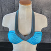 Loco Boutique Solid Bright Bandeau Bikini Top - BLUE / S