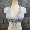 Loco Boutique Ornament Keyhole Front Banded Chest - GRAY / M