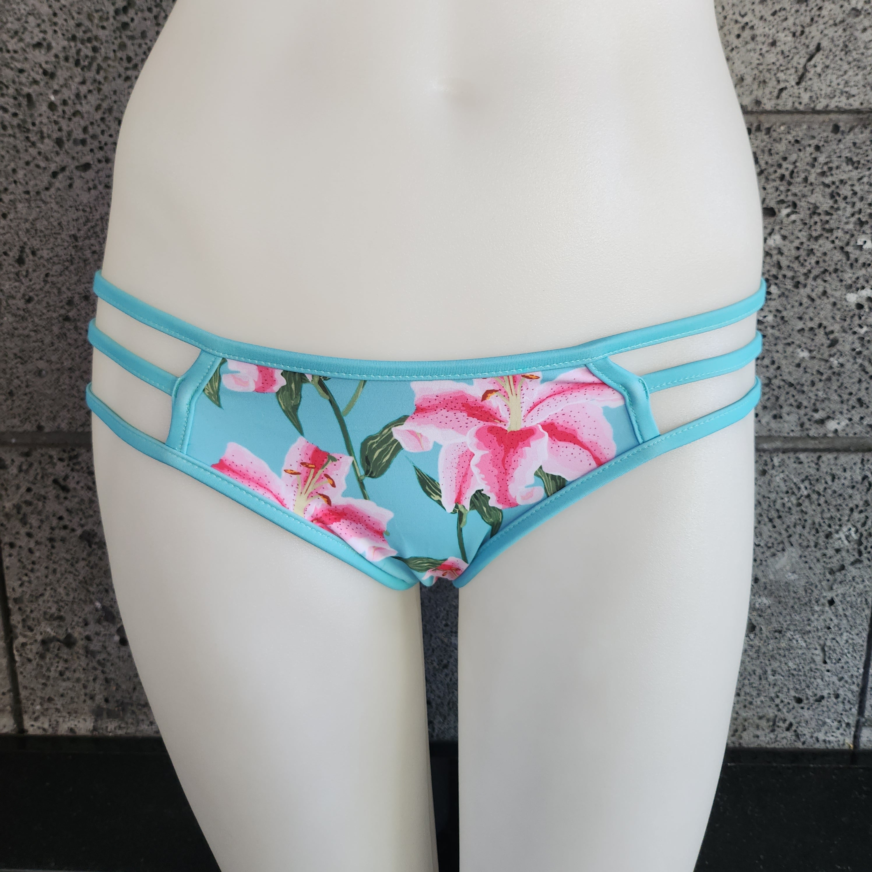 Loco Boutique Lilies Strapped Swim Bottom
