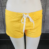 Loco Boutique Solid Logo Fitted Shorts - GOLD YELLOW / XS