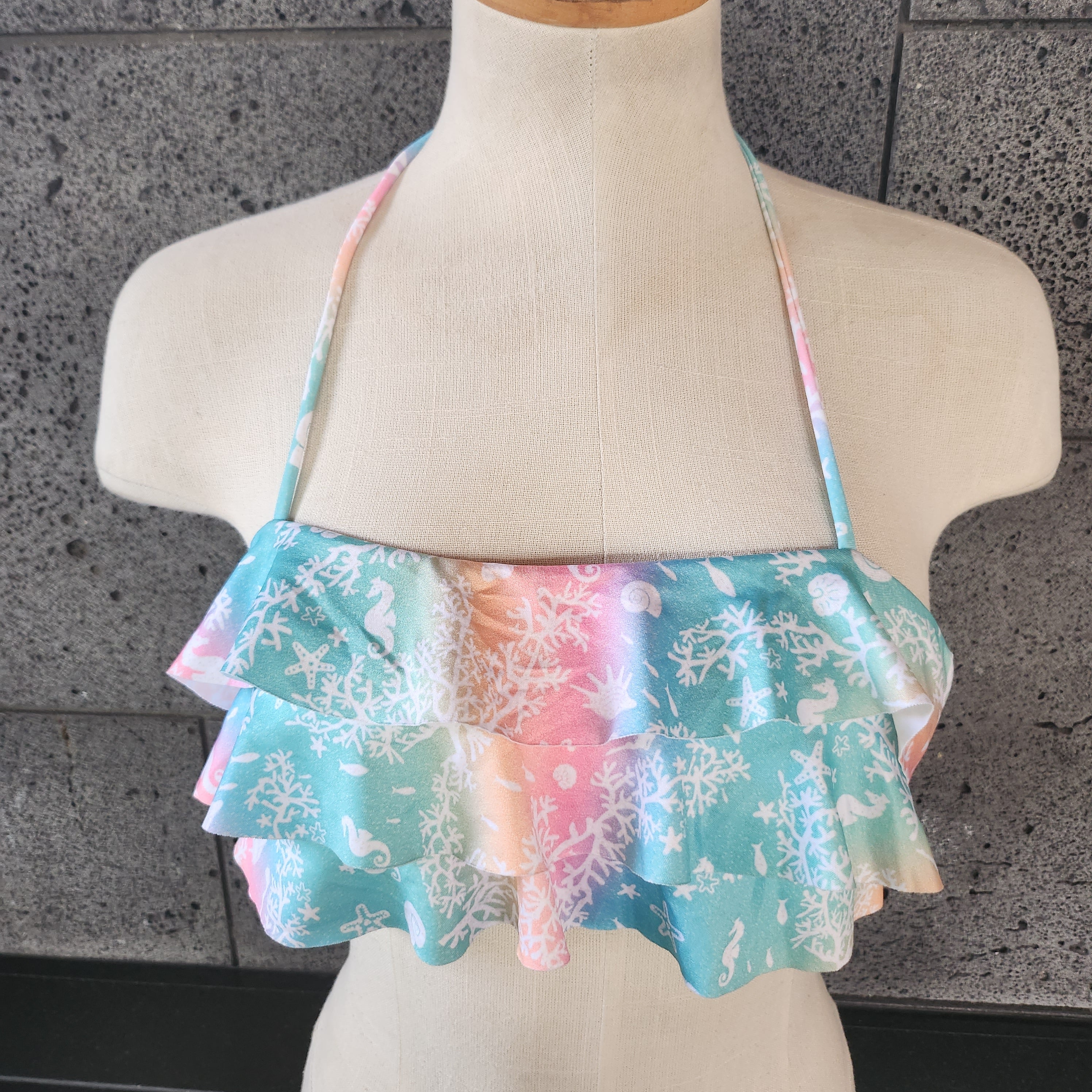 Sea Life 3-Tier Flounce Bandeau Top