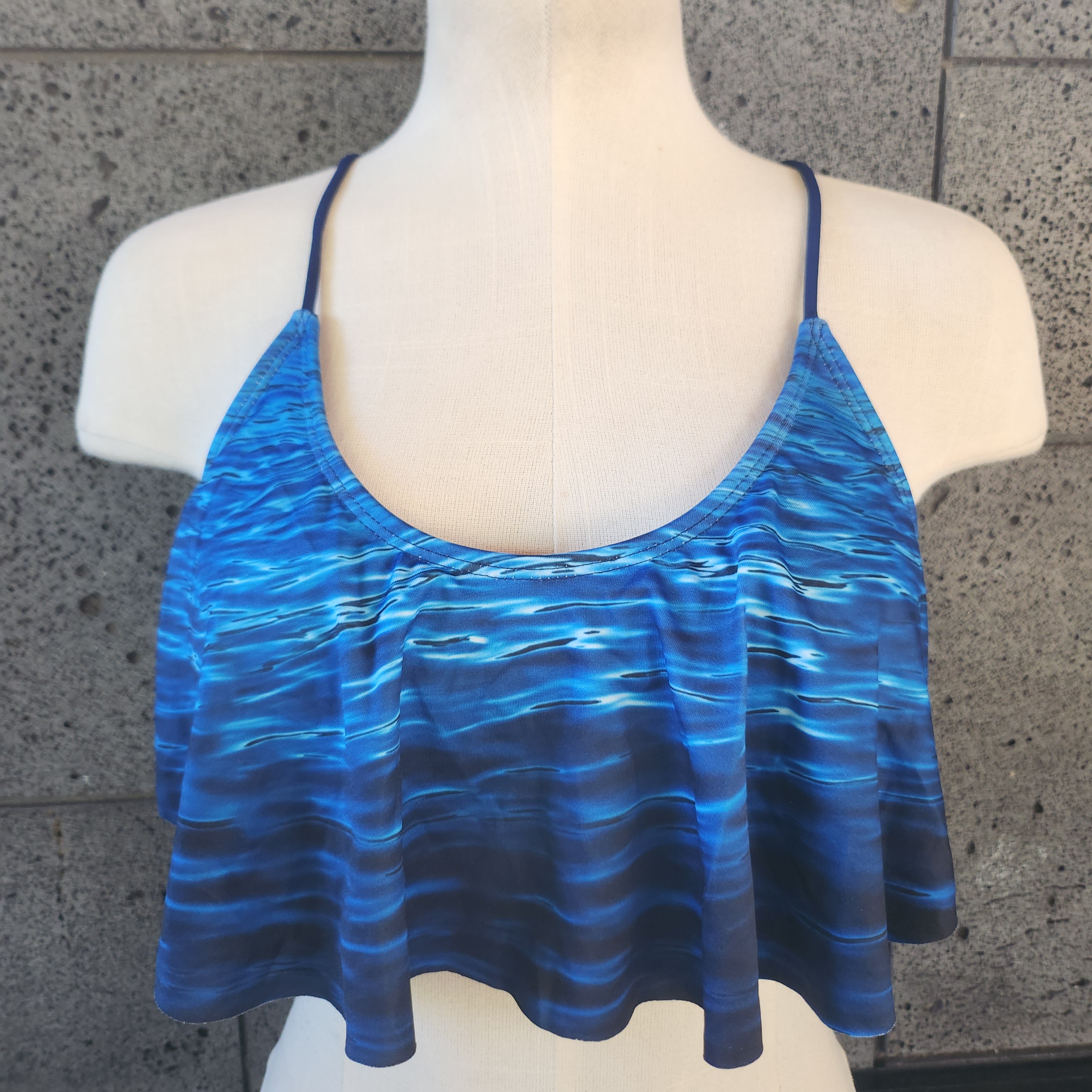 Loco Boutique Woman's Water Flounce Crop Top Bikini