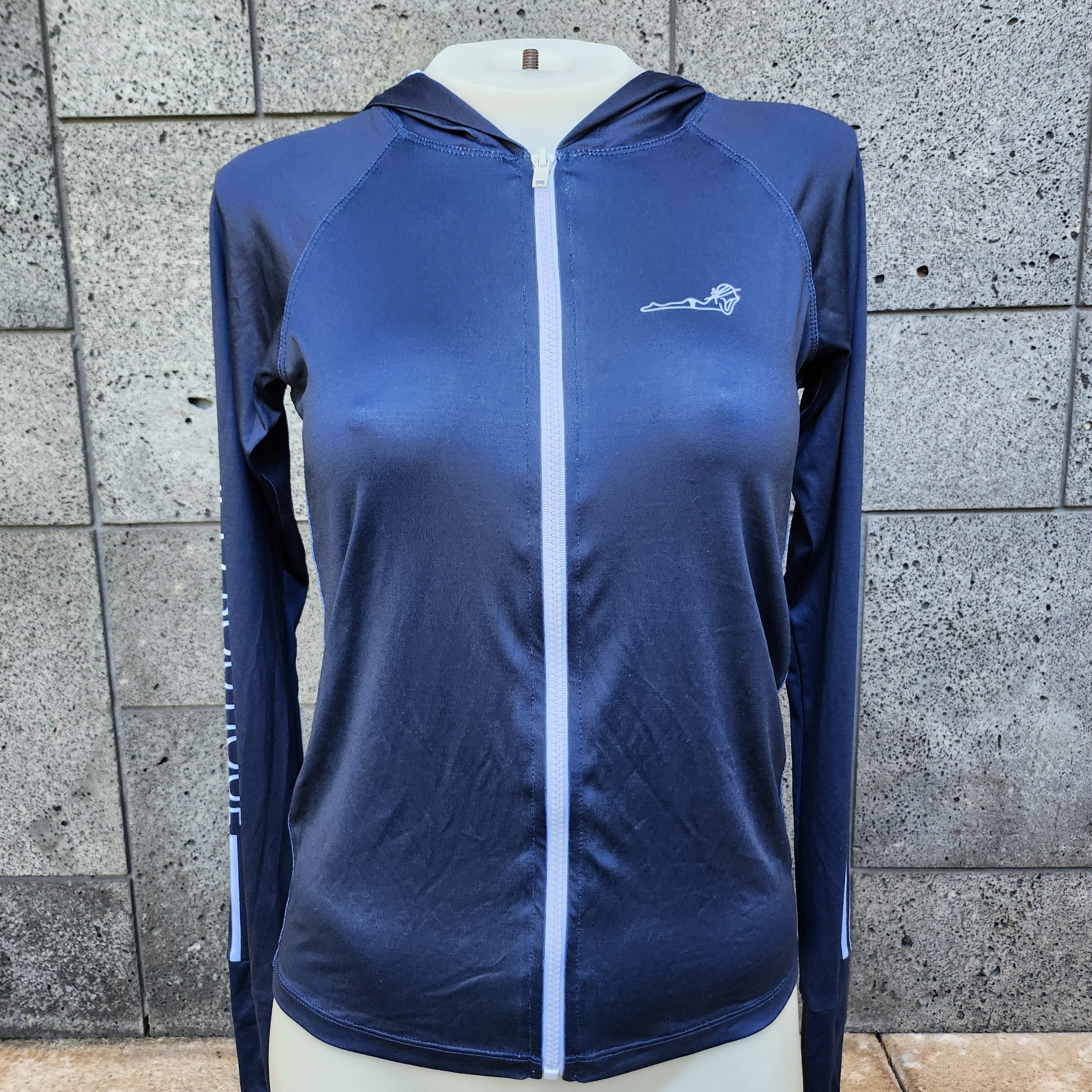 Loco Boutique Solid Stripe Hooded Rashguard