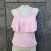 Loco Boutique Linen Flounce Front Tankini - BLUSHPINK / S
