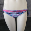 Loco Boutique Woman's Watercolor Hibis Reversible Keyhole Gather Bikini - NAVY / S