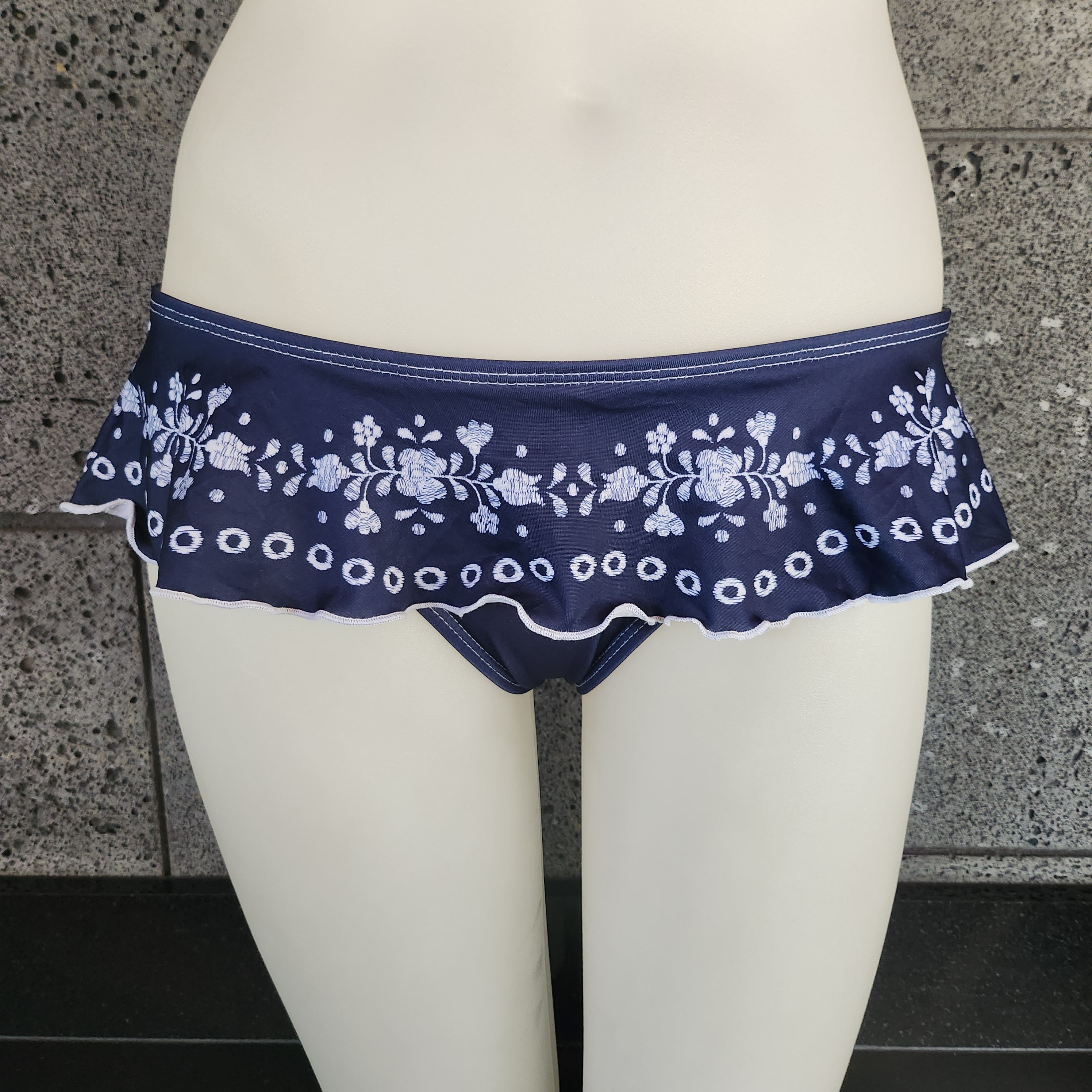 Loco Boutique Loco Broidery Skirted Swim Bottom