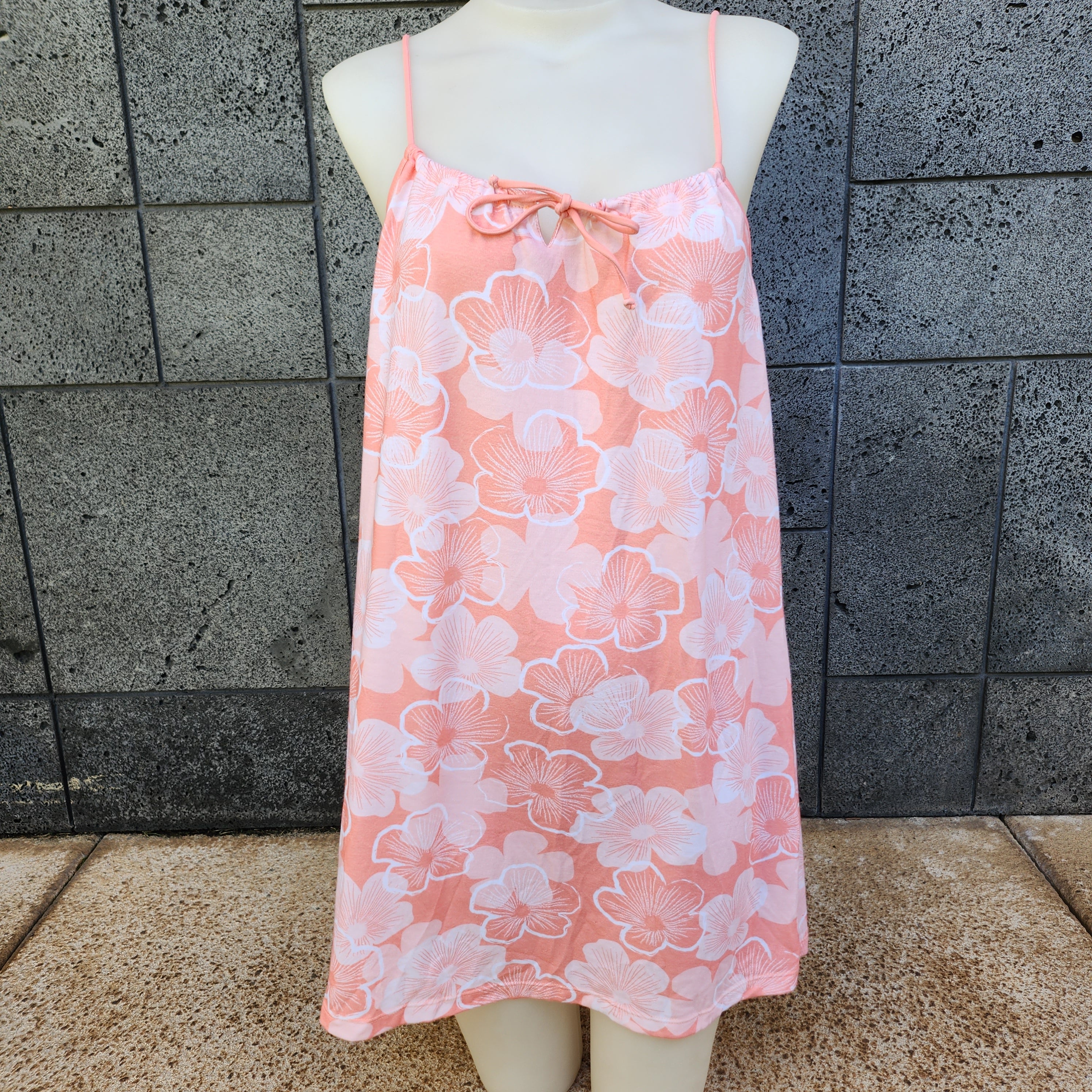 Loco Boutique Hibiscus Line String Gather Short Dress