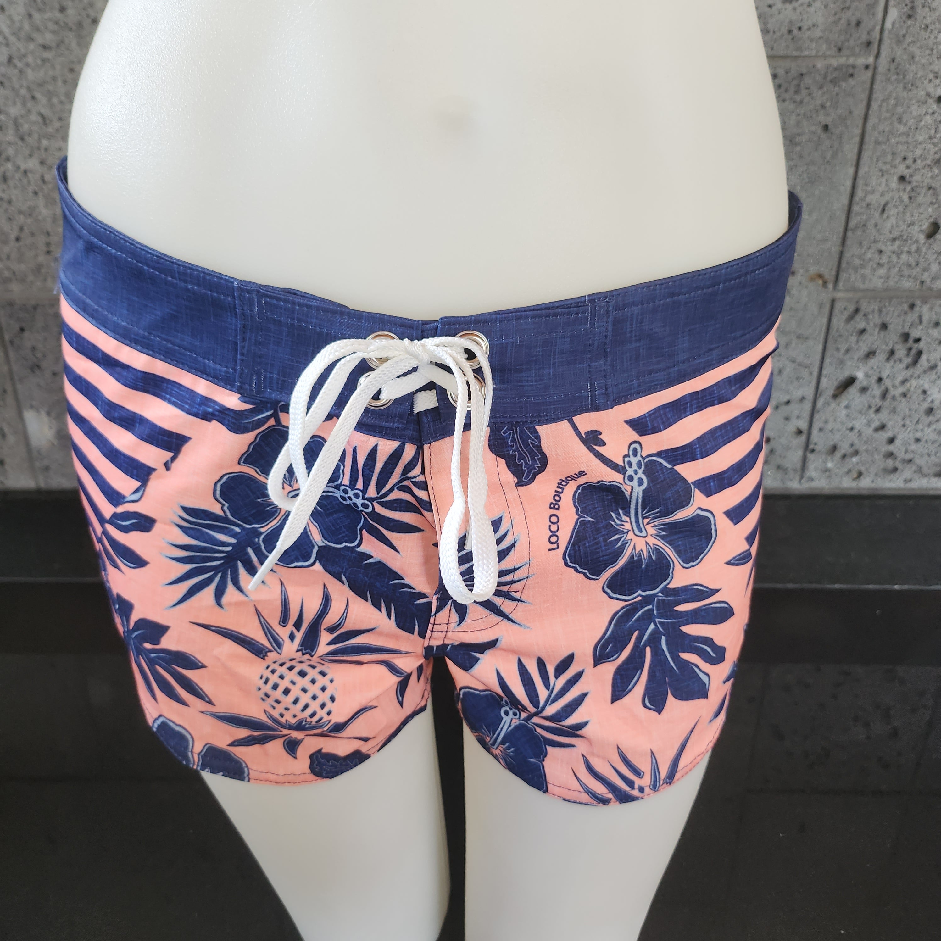 Loco Boutique Thicket Linen Stripe Boardshort