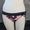 Loco Boutique Woman's Tropical Orchid Folded Over Bikini Bottom - BLACK / XS