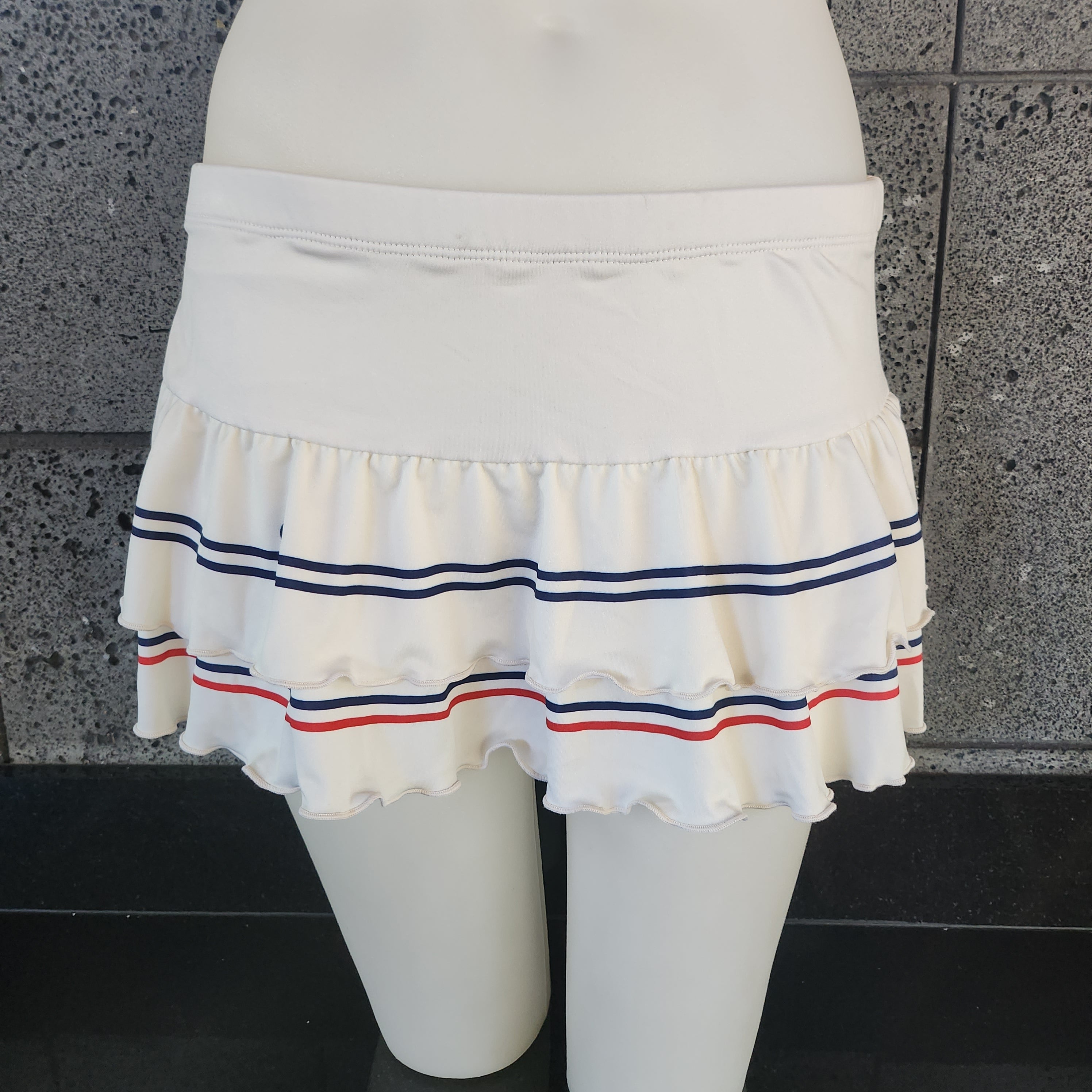 Falda pantalón acampanada de doble capa con estampado Aloha de Loco Boutique