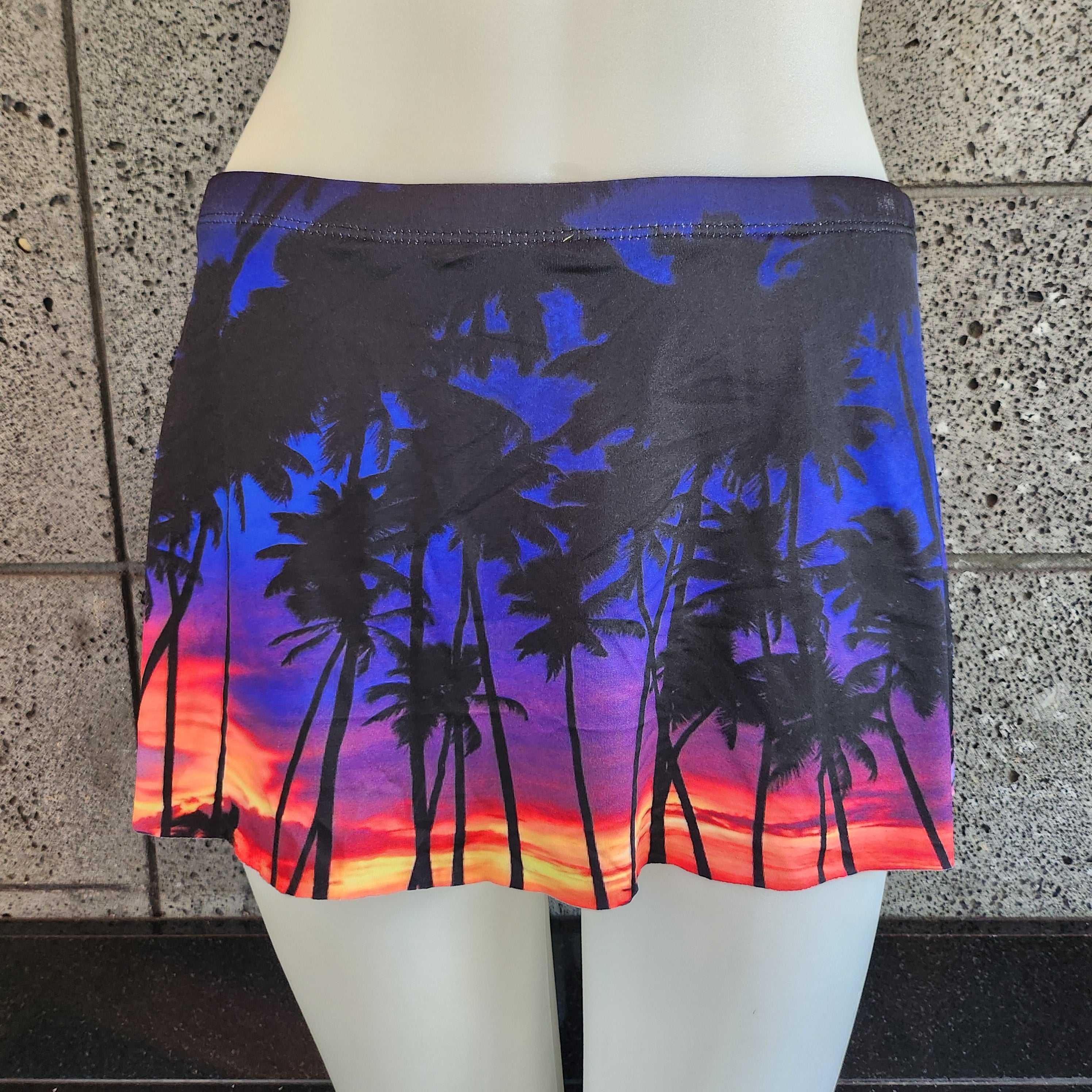 Purple Evening A-line Skort